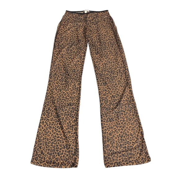 Vintage Playboy Intimates Pants M Sheer Cheetah Rhinestone Bunny PJ Y2K 90s USA - Picture 1 of 14